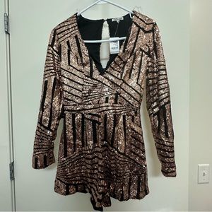 Charlotte Russe Sequin Romper New Years Eve